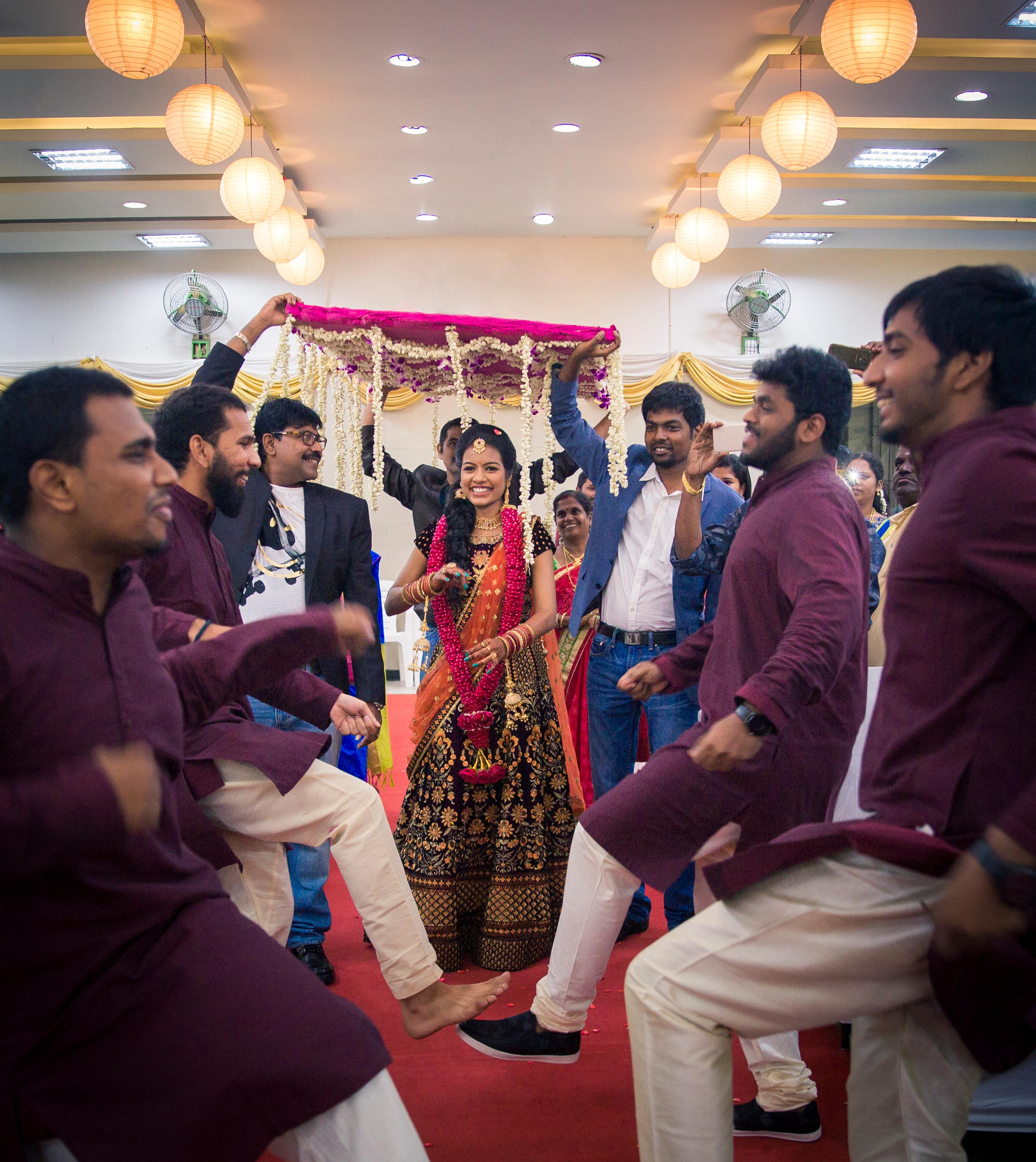 Parai beats on the reception floor